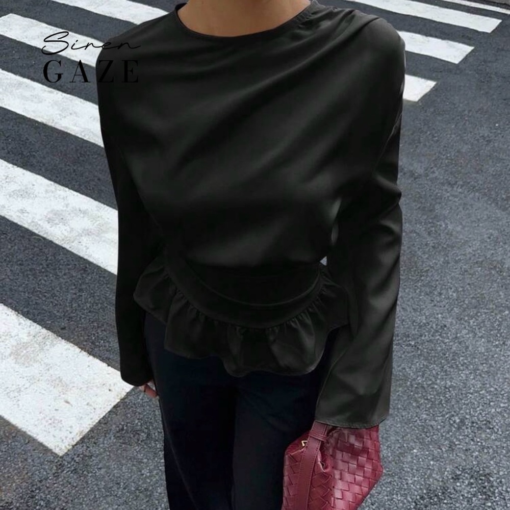 Black Peplum Top